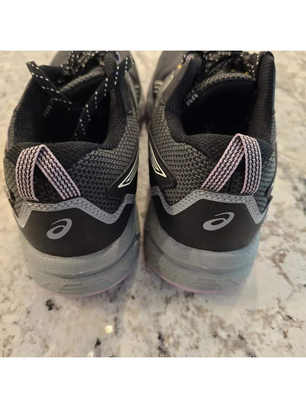 Asics Womens Gel Venture 8 1012A708 Black Purple Shoes Sneakers Size 9.5